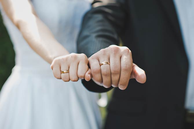 Hochzeit mit Eheringen