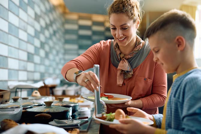 Regionale Erzeugnisse am Hotel Buffet